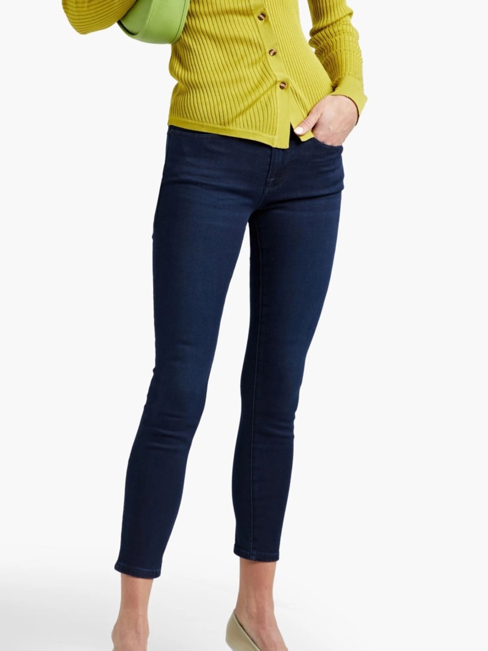 Frame Denim Dark Navy Ankle Skinny Jeans size 25